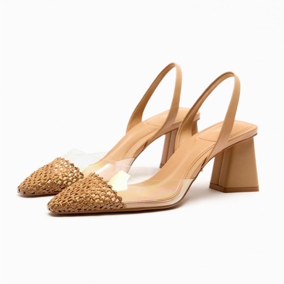 ZARA BLOCK HEEL VINYL TOE SLINGBACKS
MULTI-COLOR - Picture 5 of 7